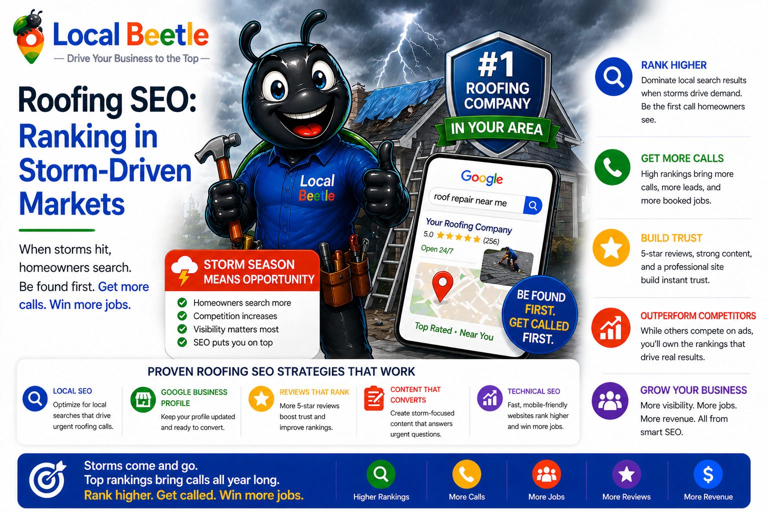 Roofing SEO Ranking in Storm-Driven Markets